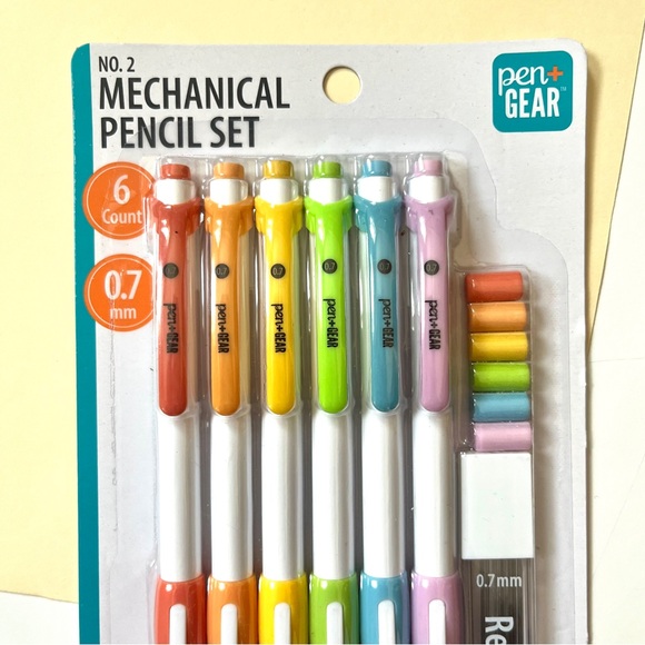 🏷️ set of 6 mechanical pencils with refill lead case & erasers (0.7mm) - Picture 4 of 12